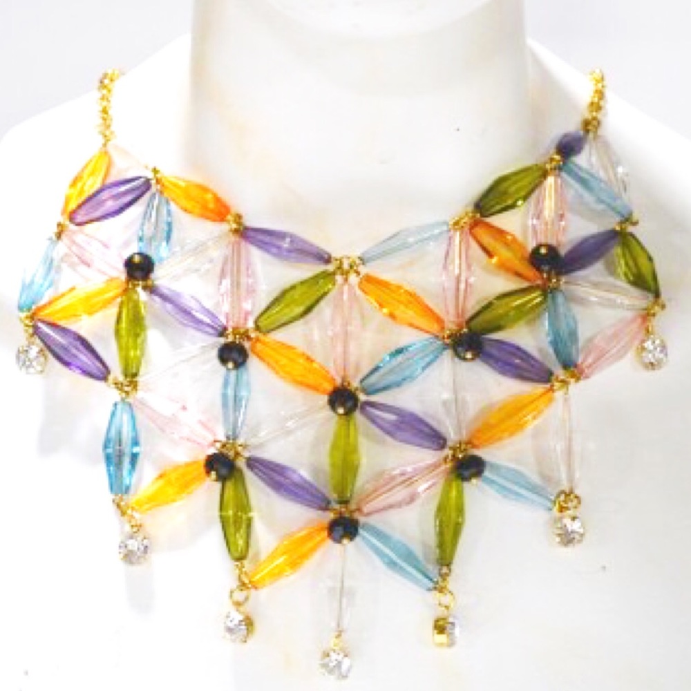 Joan Rivers Acrylic Flower Statement Necklace